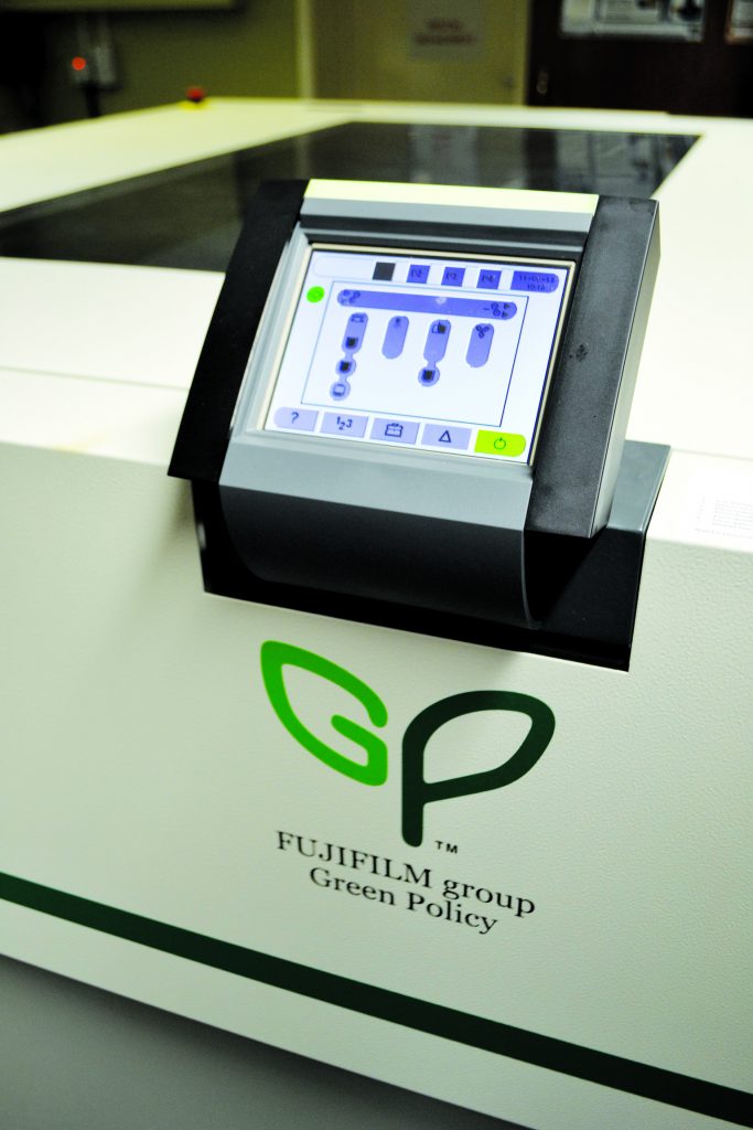 State of the art Fuji plate processor significantly reduces chemistry use